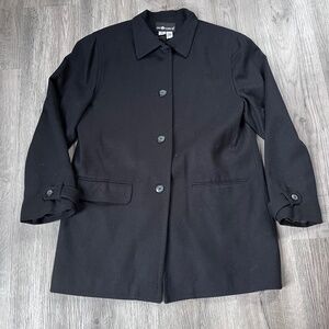 Sag Harbor 14 Wool Coat Black Pockets Lined 3 button new wool womens pea coat